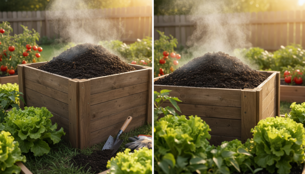 Rich homemade compost ready for the garden